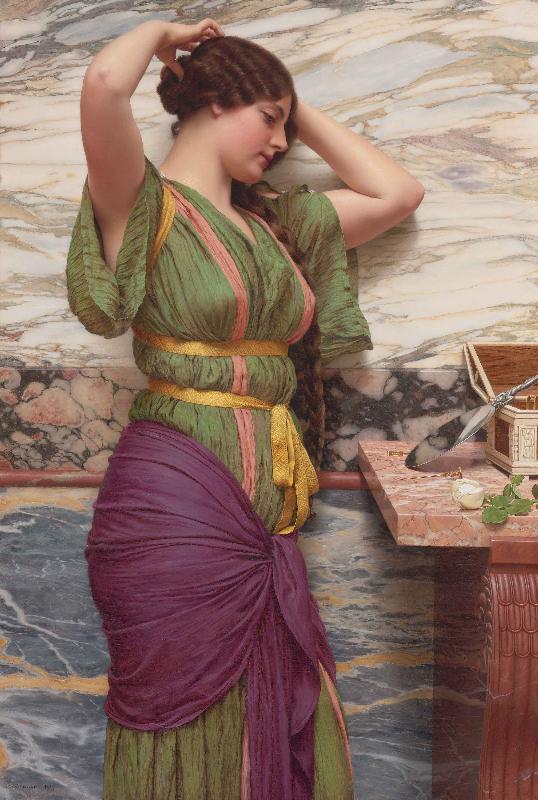 John William Godward A Fair Reflection oil painting picture